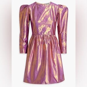 Batsheva Metallic Taffeta Prarie Dress Iridescent and Magical ✨💖✨